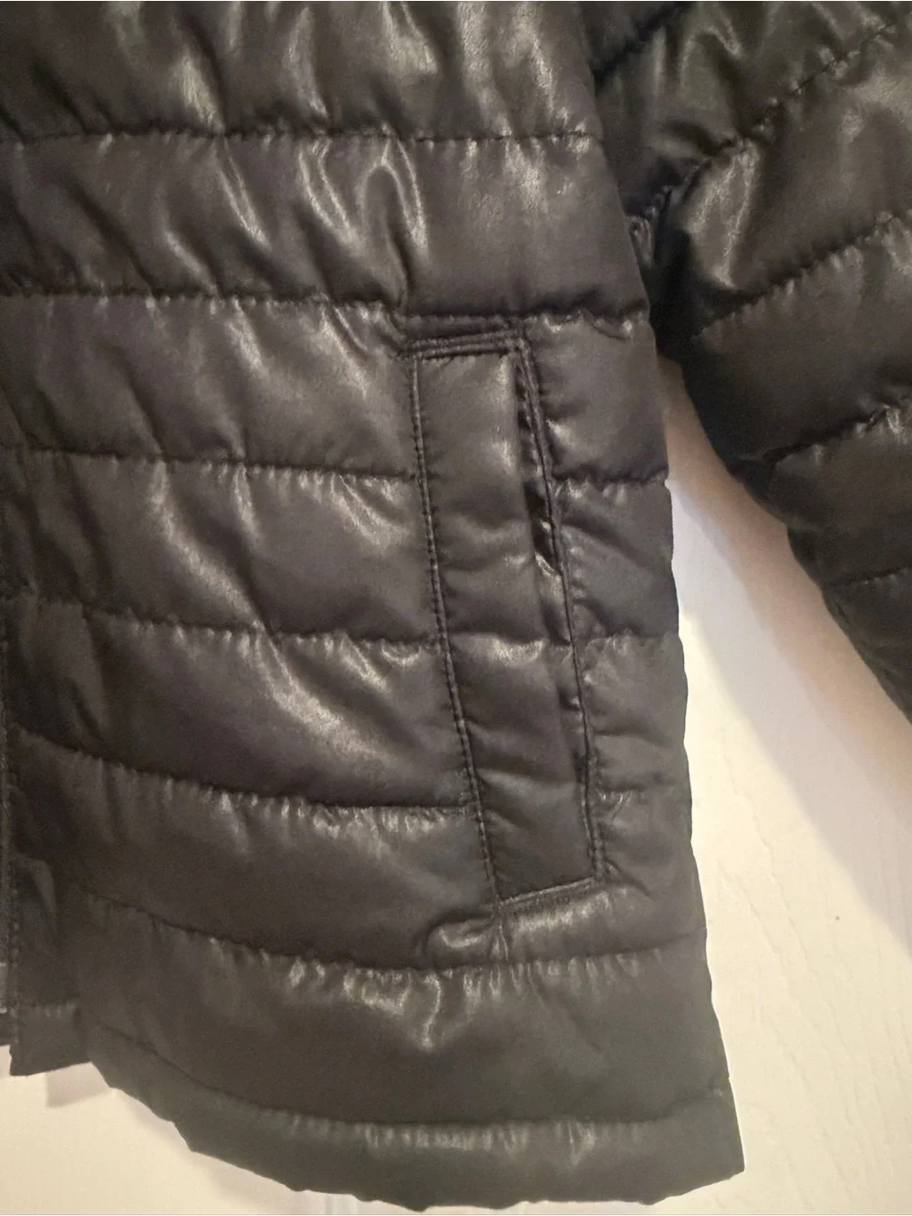 Old Navy Boys Black Quilted Puffer Jacket Coat 4T Lightweight Zip
